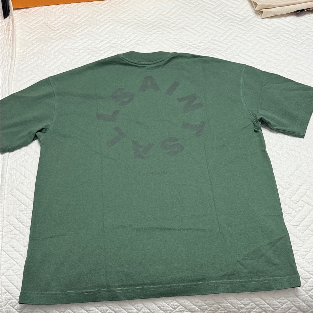 All Saints Forest Green Short Sleeve Tee - Picture 3 of 6